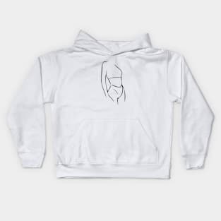 Beauty Body Line Art Kids Hoodie